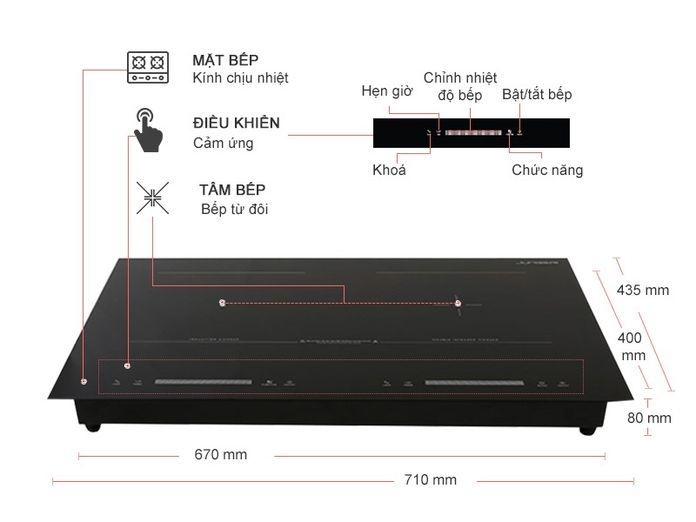 Bếp điện từ hồng ngoại Junger MTD-71