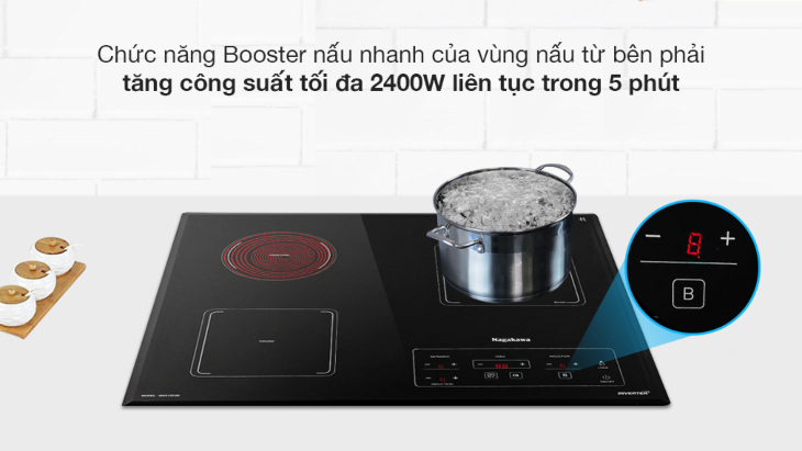 Bếp từ hồng ngoại Nagakawa NAG1253M có chức năng Booster